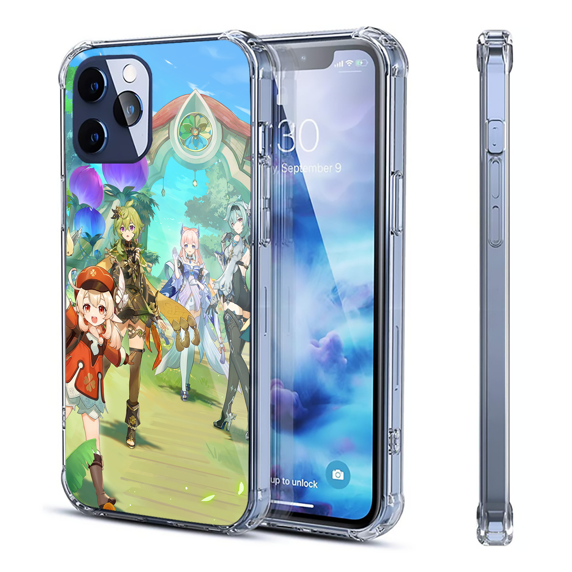 げんし神 genshin 【iPhone 12シリーズ対応】透明スマホケース（クリアソフトケース）